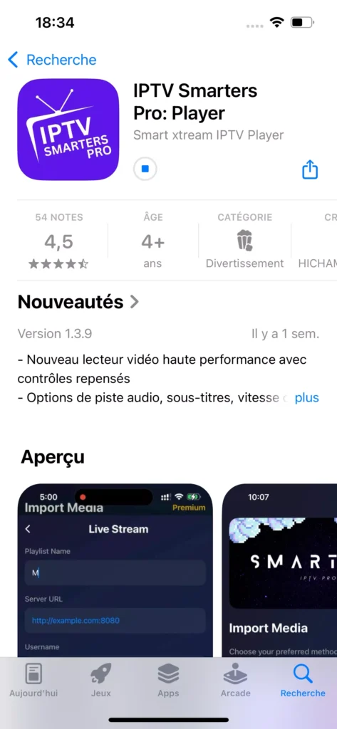 iptv smarters pro sur IOS
