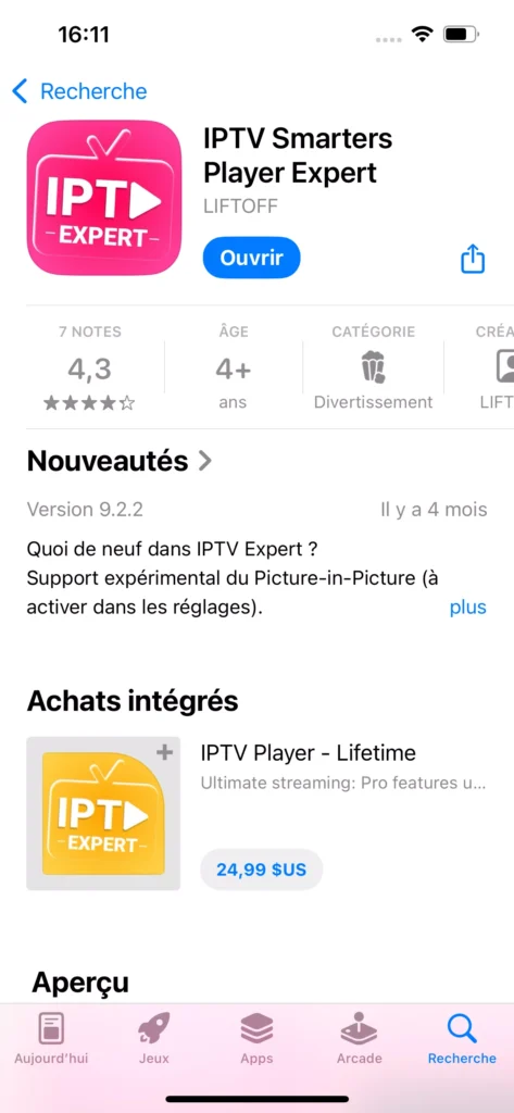 IPTV Smarters Expert pour iOS