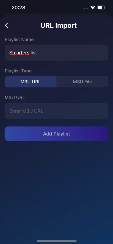 m3u sur smarters pro ios