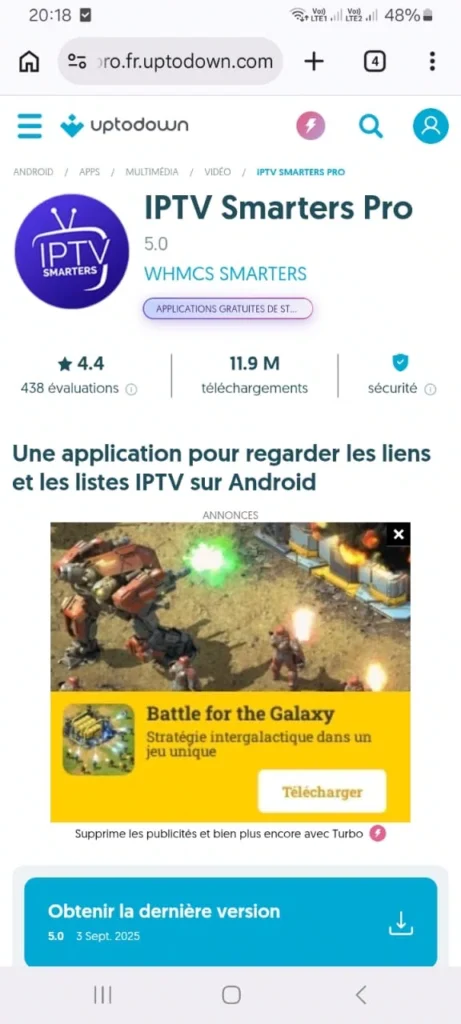 télécharger l'application iptv smarters pro 