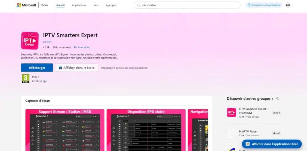 Installer une application iptv sur Windows